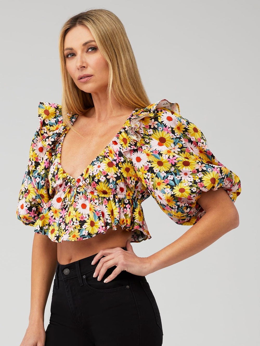 For Love And Lemons Glenn Crop Top Size Small NWT - Picture 3 of 12